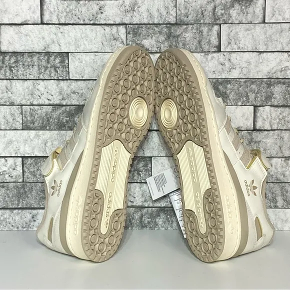 New Adidas Forum 84 Low Mens 9.5 Khaki Crème Sneakers