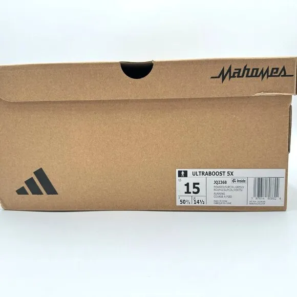 NEW Adidas Mahomes Ultraboost 5X Men's Size 15 Running Shoes JQ2368 Red Grey