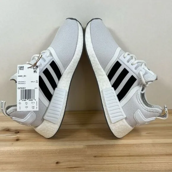 NEW Adidas NMD R1 running shoes womens 6 Mens 5 Cloud White Core Black Grey