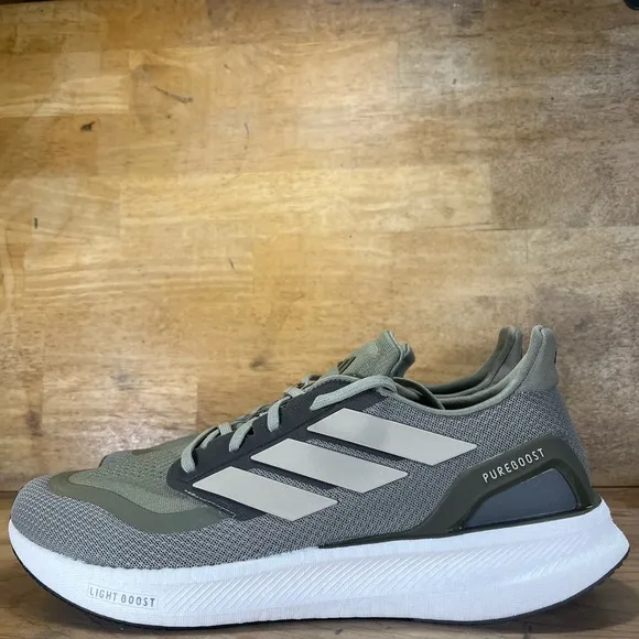 NEW Adidas Pureboost 5 Mens Size 13 Running Shoes Sneakers Beige Olive IF9195