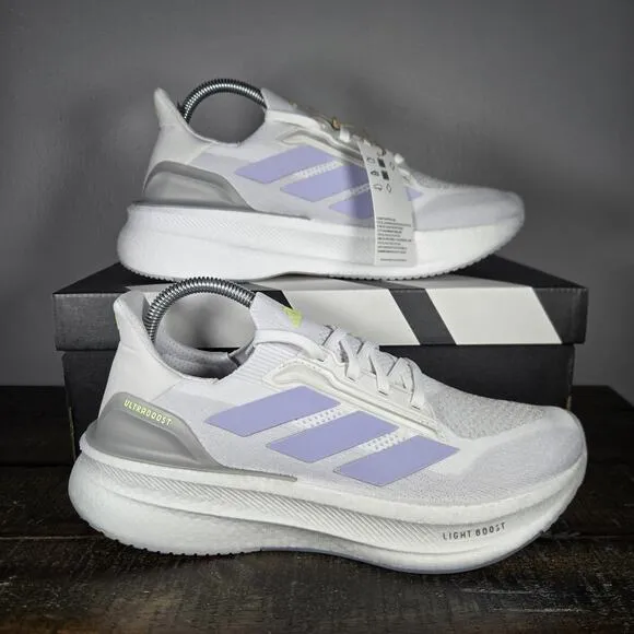 NEW Adidas Ultraboost 5X W Womens Size 8.5 Running Shoes White Violet JH9022