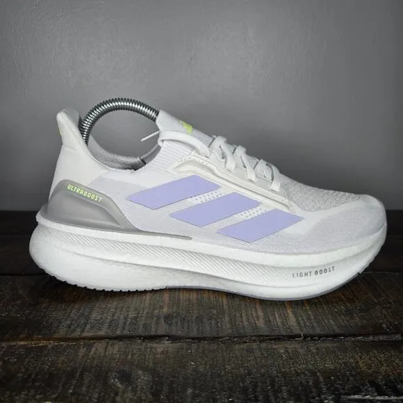 NEW Adidas Ultraboost 5X W Womens Size 8.5 Running Shoes White Violet JH9022