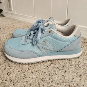 New Balance 501 Women's Blue Suede Lace-Up Athletic Running Shoes