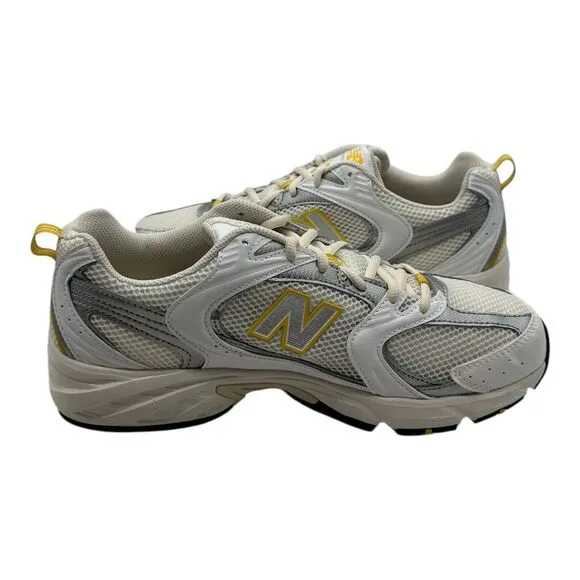 New Balance 530 Running Shoes Mens 9.5 D Womens 11 White Yellow Ginger Lemon