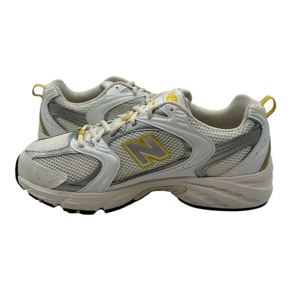 New Balance 530 Running Shoes Mens 9.5 D Womens 11 White Yellow Ginger Lemon