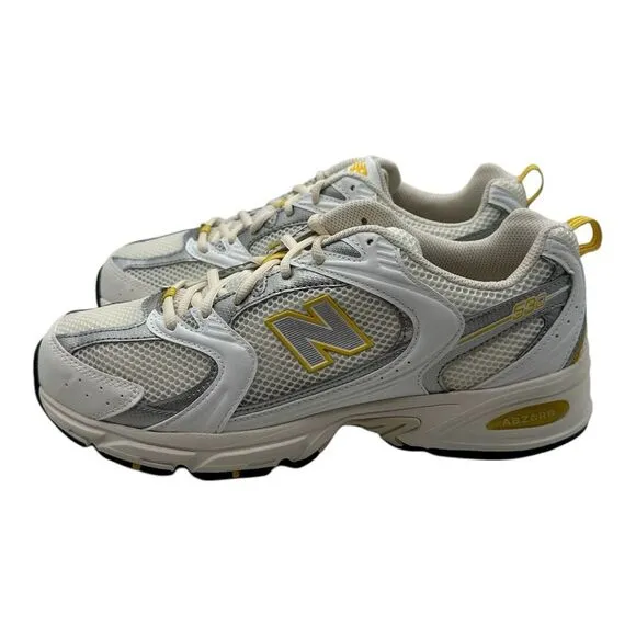 New Balance 530 Running Shoes Mens 9.5 D Womens 11 White Yellow Ginger Lemon