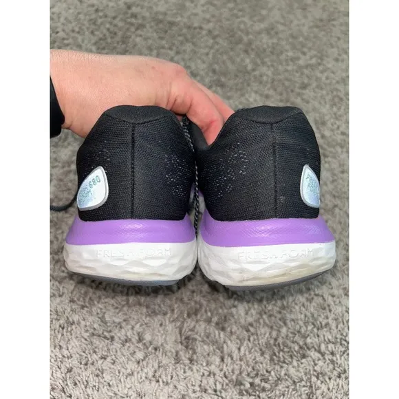 New Balance Fresh Foam 680 Running Shoes Cushioned Athletic Black Purple size 11