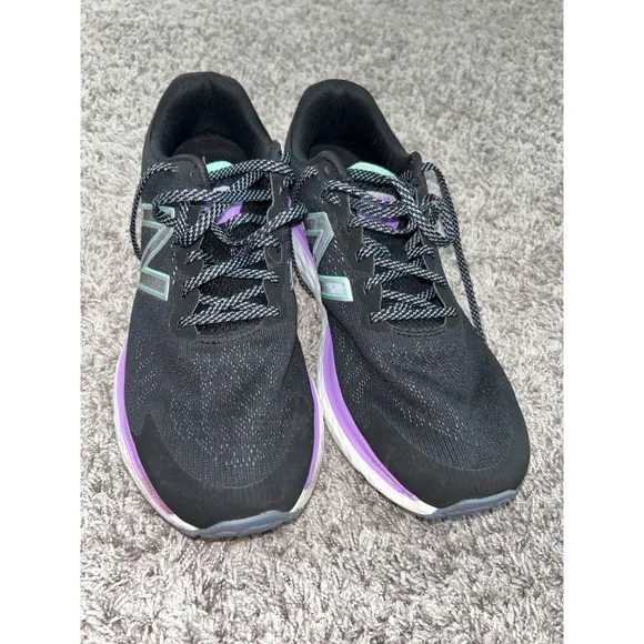 New Balance Fresh Foam 680 Running Shoes Cushioned Athletic Black Purple size 11