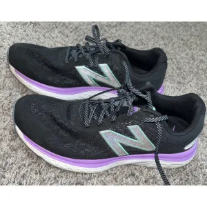 New Balance Fresh Foam 680 Running Shoes Cushioned Athletic Black Purple size 11