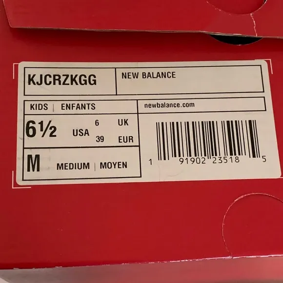 New Balance Kids KJCRZKGG in color moyen black