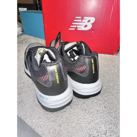New Balance Men's Tennis Black Gray Safety Industrial Shoes Mid589KE Size 17 New