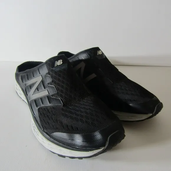 New Balance Shoes Mens 15 Fresh Foam 900v1 Mule Slip On MA900BK Black Silver
