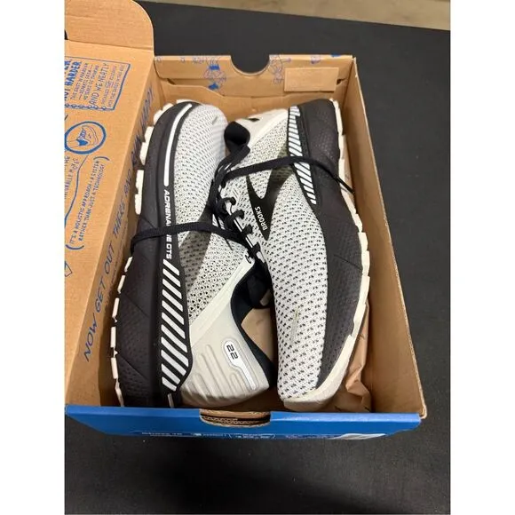 New Brooks Adrenaline GTS 22 White Grey Running Shoes Sneakers 10