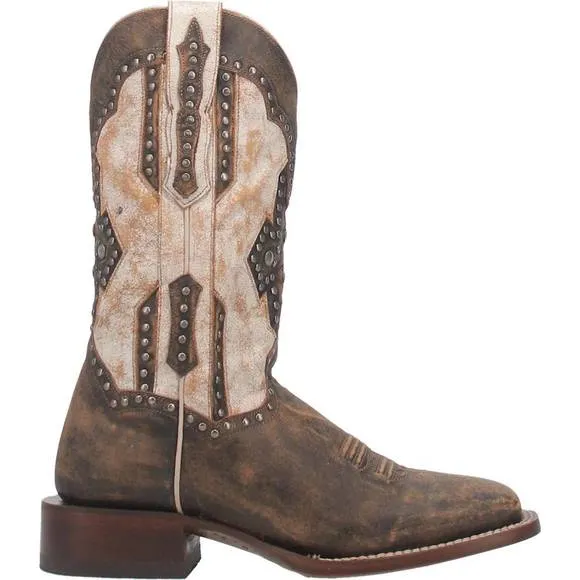 NEW DAN POST. women's darby western boot in brown/bone