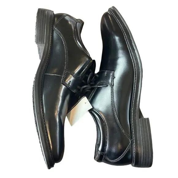 New Dockers Men's Black Irving Oxford Slip-Resistant Dress Work Shoes Size 8M