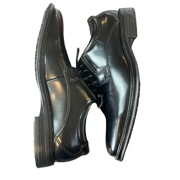 New Dockers Men's Black Irving Oxford Slip-Resistant Dress Work Shoes Size 8M