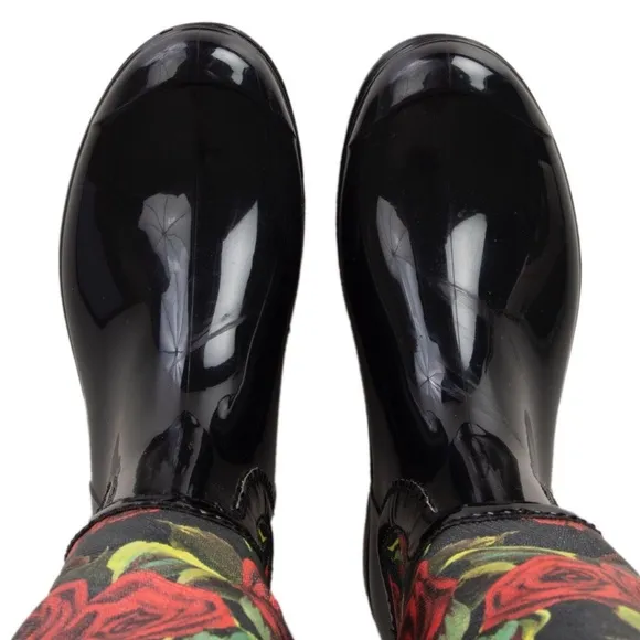 New Dolce &amp; Gabbana Rose Rain Boots Wellies