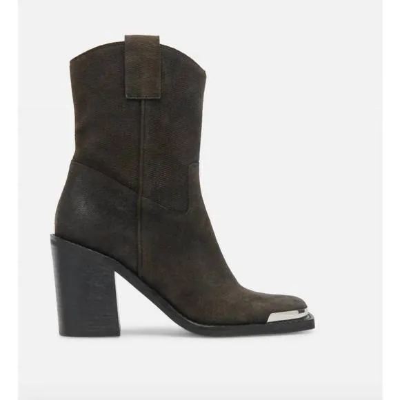 NEW DOLCE VITA women's falon boot in espresso distressed leather