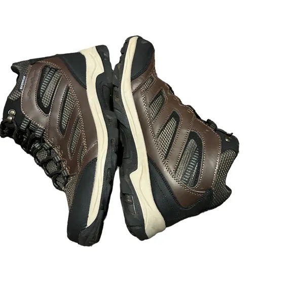 NEW! EDDIE BAUER Men's Brown &amp; Black Lace Up Waterproof All-Weather Boots-Sz 9