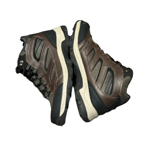 NEW! EDDIE BAUER Men's Brown &amp; Black Lace Up Waterproof All-Weather Boots-Sz 9