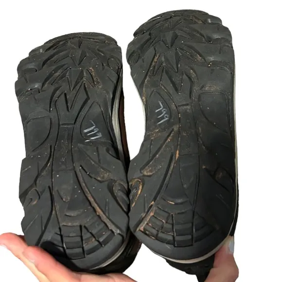 NEW! EDDIE BAUER Men's Brown &amp; Black Lace Up Waterproof All-Weather Boots-Sz 9