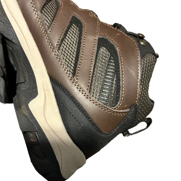 NEW! EDDIE BAUER Men's Brown &amp; Black Lace Up Waterproof All-Weather Boots-Sz 9