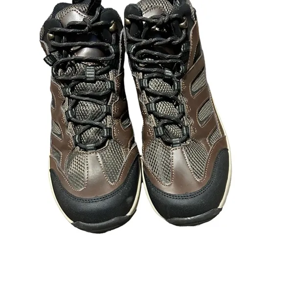 NEW! EDDIE BAUER Men's Brown &amp; Black Lace Up Waterproof All-Weather Boots-Sz 9