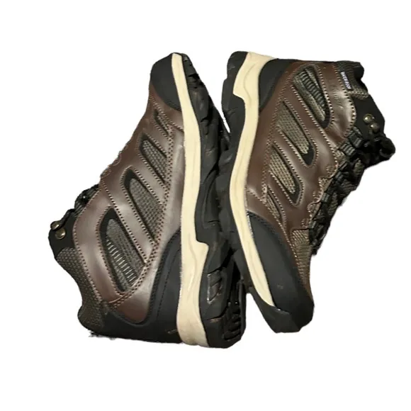 NEW! EDDIE BAUER Men's Brown &amp; Black Lace Up Waterproof All-Weather Boots-Sz 9