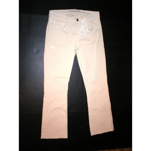 New J Brand Jeans Womens Off White 25 X 24 Gigi Crop USA Japanese Twill Khaki