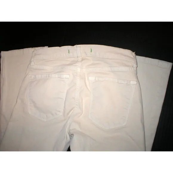 New J Brand Jeans Womens Off White 25 X 24 Gigi Crop USA Japanese Twill Khaki