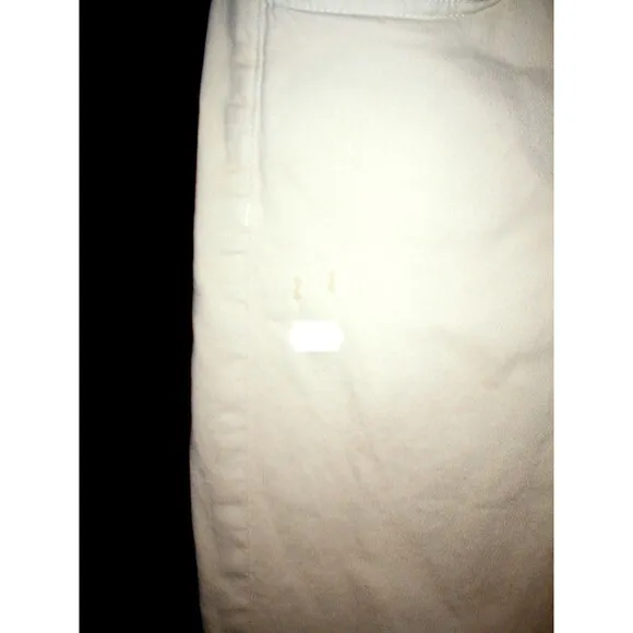 New J Brand Jeans Womens Off White 25 X 24 Gigi Crop USA Japanese Twill Khaki
