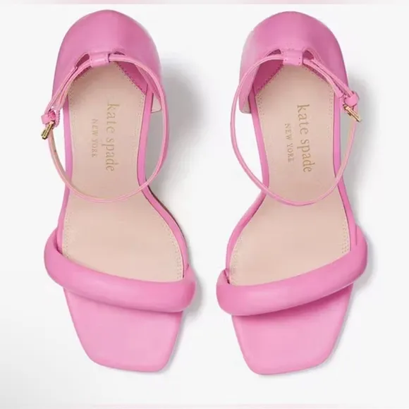 New Kate Spade Melrose Nappa Sandals Heels $248 Retail New in box
