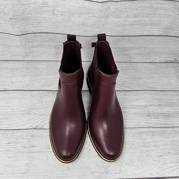 NEW!! Kate Spade New York Plain Block Heels Rain Boots Boots Size‎ 8
