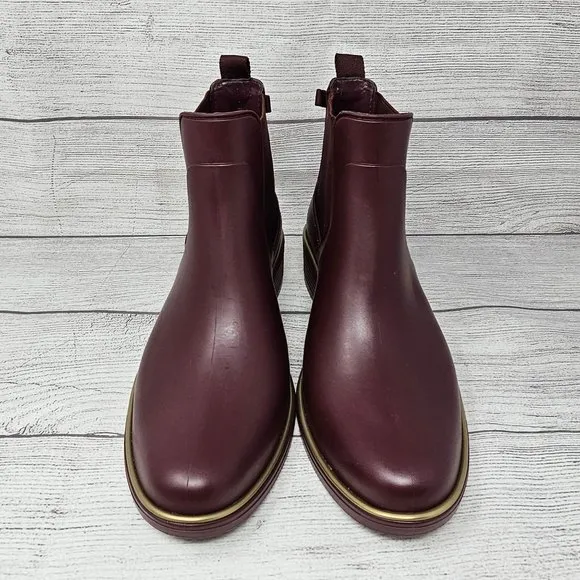NEW!! Kate Spade New York Plain Block Heels Rain Boots Boots Size‎ 8