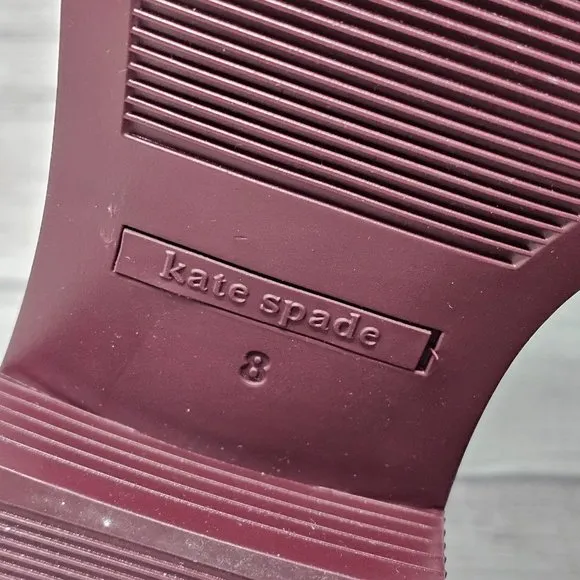 NEW!! Kate Spade New York Plain Block Heels Rain Boots Boots Size‎ 8