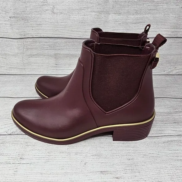 NEW!! Kate Spade New York Plain Block Heels Rain Boots Boots Size‎ 8