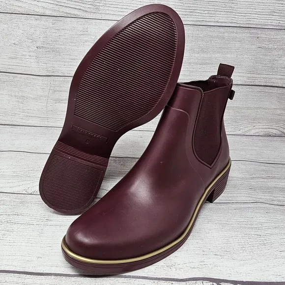 NEW!! Kate Spade New York Plain Block Heels Rain Boots Boots Size‎ 8