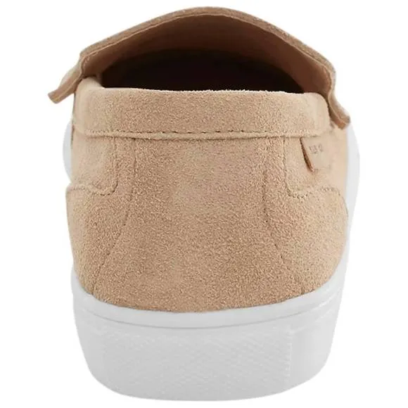 NEW KURT GEIGER boys hugo slip on sneakers in beige
