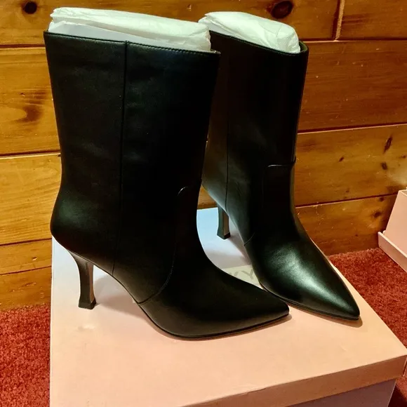 New Lisa Vicky Black Arthaul sheep Nappa boots