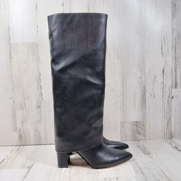 NEW  Marc Fisher Women's Fadila Fold Over Cuff Knee High Dress Boots