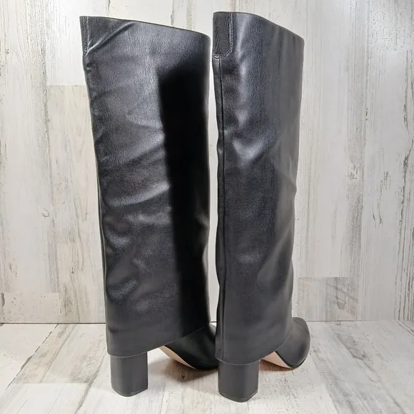 NEW  Marc Fisher Women's Fadila Fold Over Cuff Knee High Dress Boots