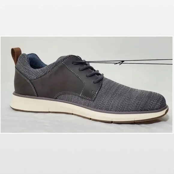 New Men Grey Casual Lace-Up Wingtip Shoes