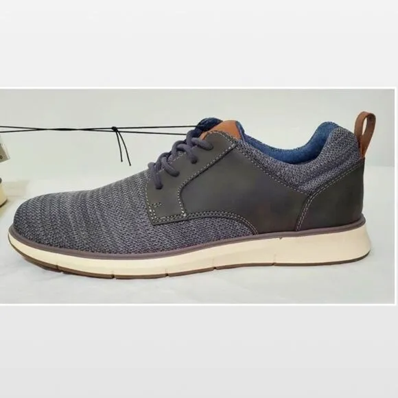 New Men Grey Casual Lace-Up Wingtip Shoes
