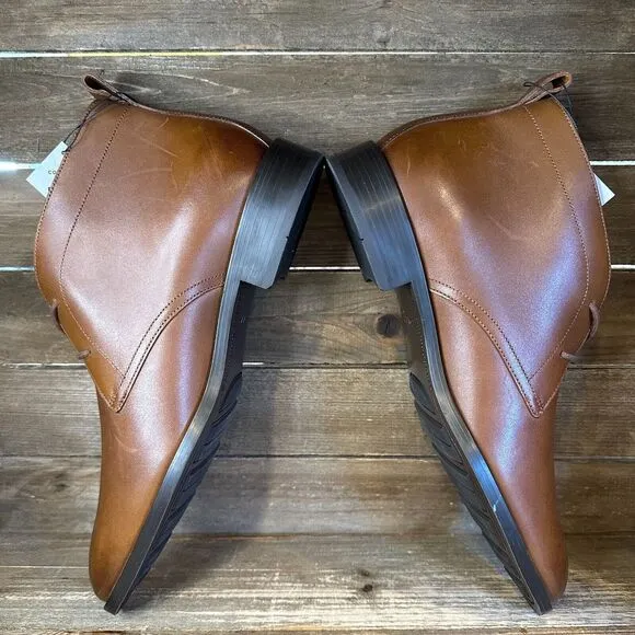 New Mens Cole Haan Hawthorne‎ Brown Leather Chukka Ankle Dress Boots Size 10.5 M