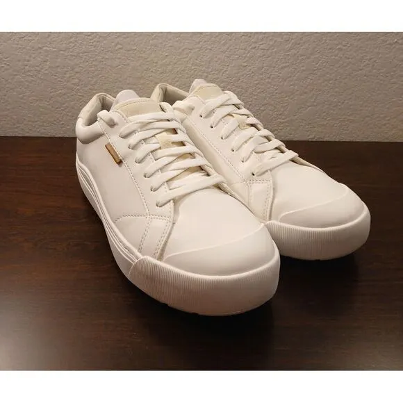 NEW Mens‎ DR. SCHOLL'S OFF Off White LEATHER Sneaker Shoes AUTHENTIC Sz 10 #608