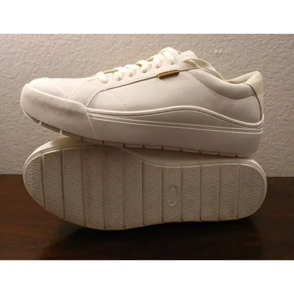 NEW Mens‎ DR. SCHOLL'S OFF Off White LEATHER Sneaker Shoes AUTHENTIC Sz 10 #608