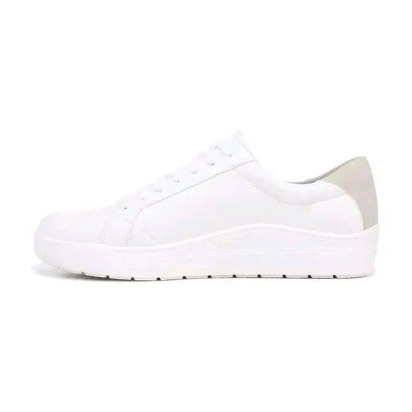 NEW Mens‎ DR. SCHOLL'S OFF Off White LEATHER Sneaker Shoes AUTHENTIC Sz 10 #608