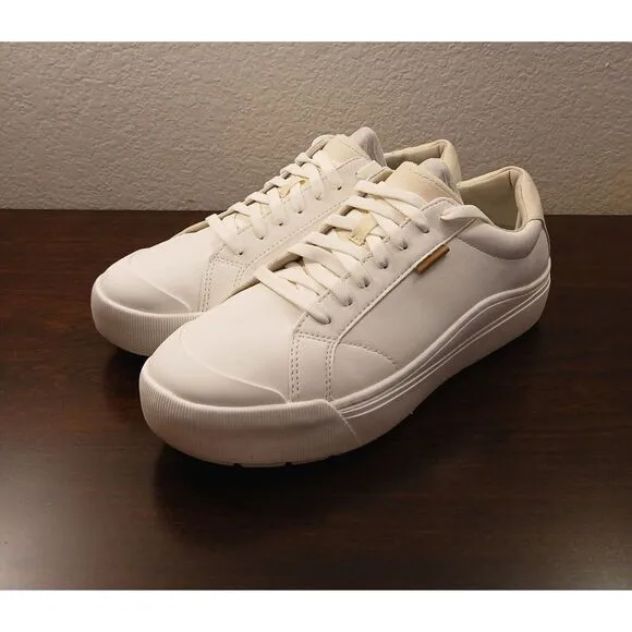 NEW Mens‎ DR. SCHOLL'S OFF Off White LEATHER Sneaker Shoes AUTHENTIC Sz 10 #608