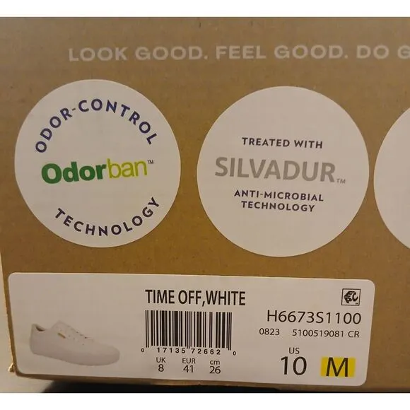 NEW Mens‎ DR. SCHOLL'S OFF Off White LEATHER Sneaker Shoes AUTHENTIC Sz 10 #608