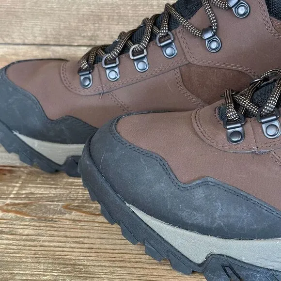 New Mens Timberland Lincoln Peak Waterproof Mid Brown Hiking Ankle Boots Size 10